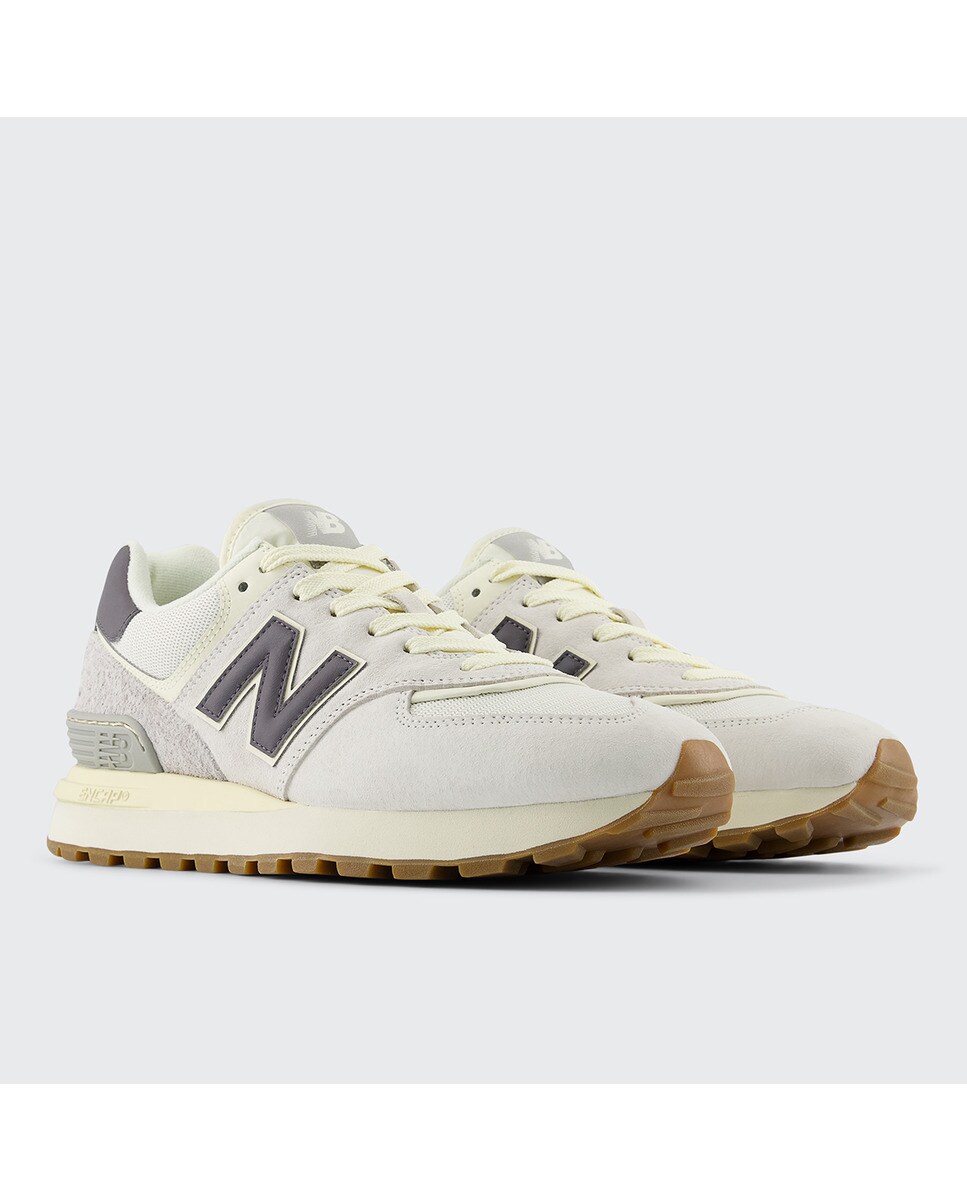 Sapatilhas casual de mulher 574 New Balance Cinzento / Azul marinho-2