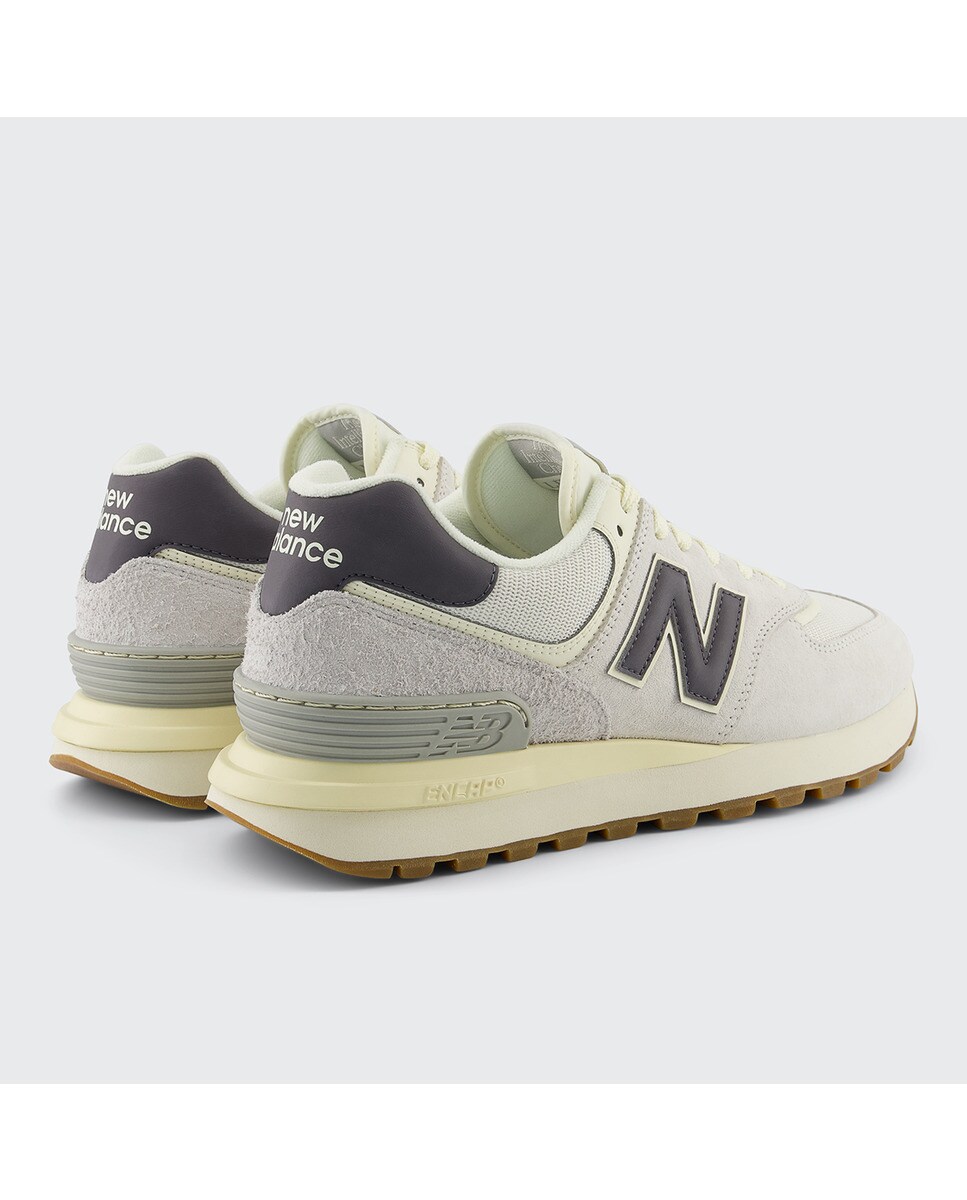 Sapatilhas casual de mulher 574 New Balance Cinzento / Azul marinho-5