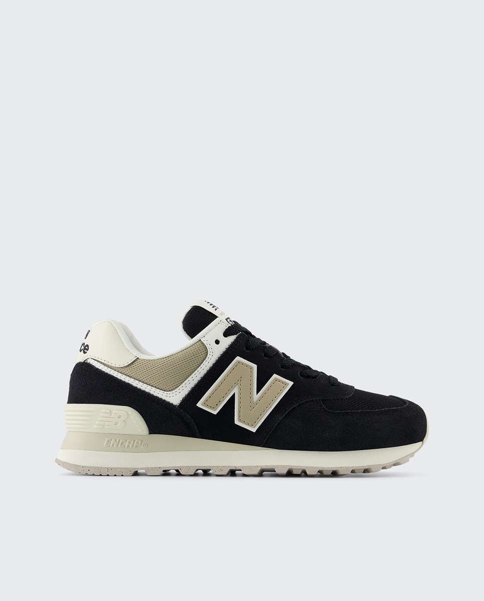 Sapatilhas casual de mulher 574 New Balance Preto / Bege-1