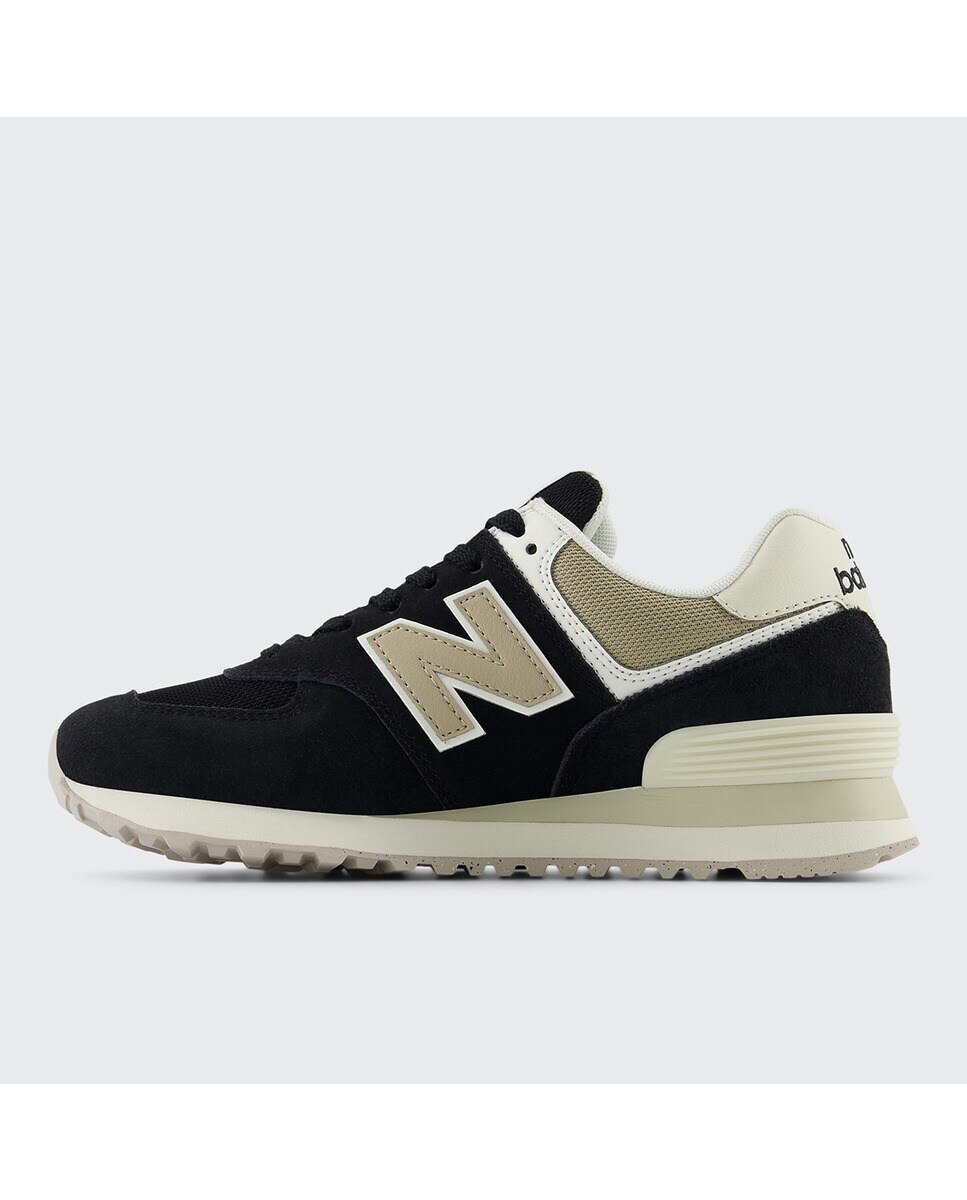 Sapatilhas casual de mulher 574 New Balance Preto / Bege-4