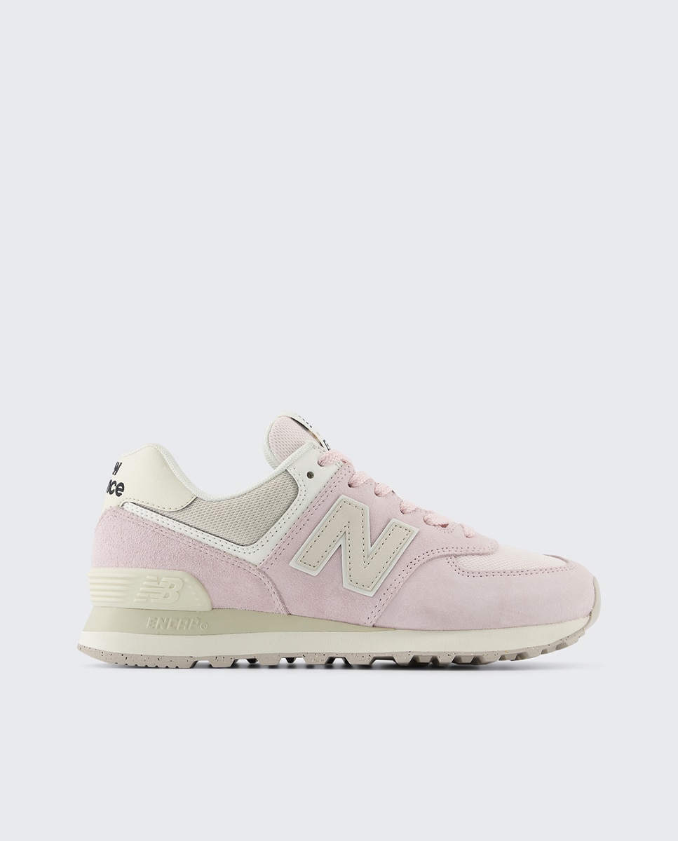 Sapatilhas casual de mulher 574 New Balance Rosa / Bege-1