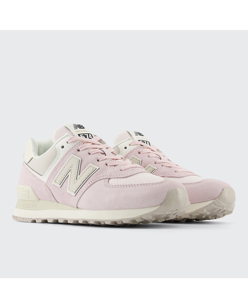 Sapatilhas casual de mulher 574 New Balance Rosa / Bege-2