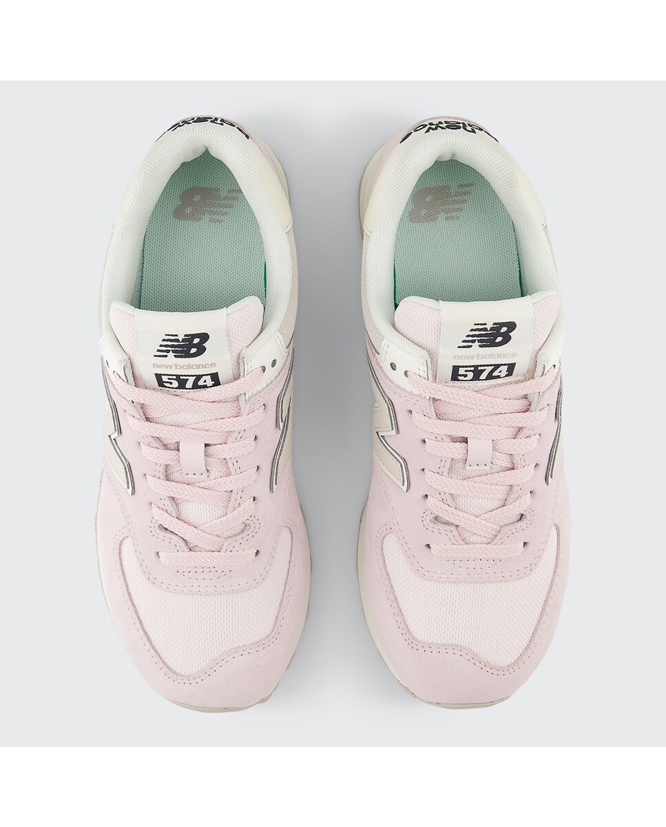 Sapatilhas casual de mulher 574 New Balance Rosa / Bege-3