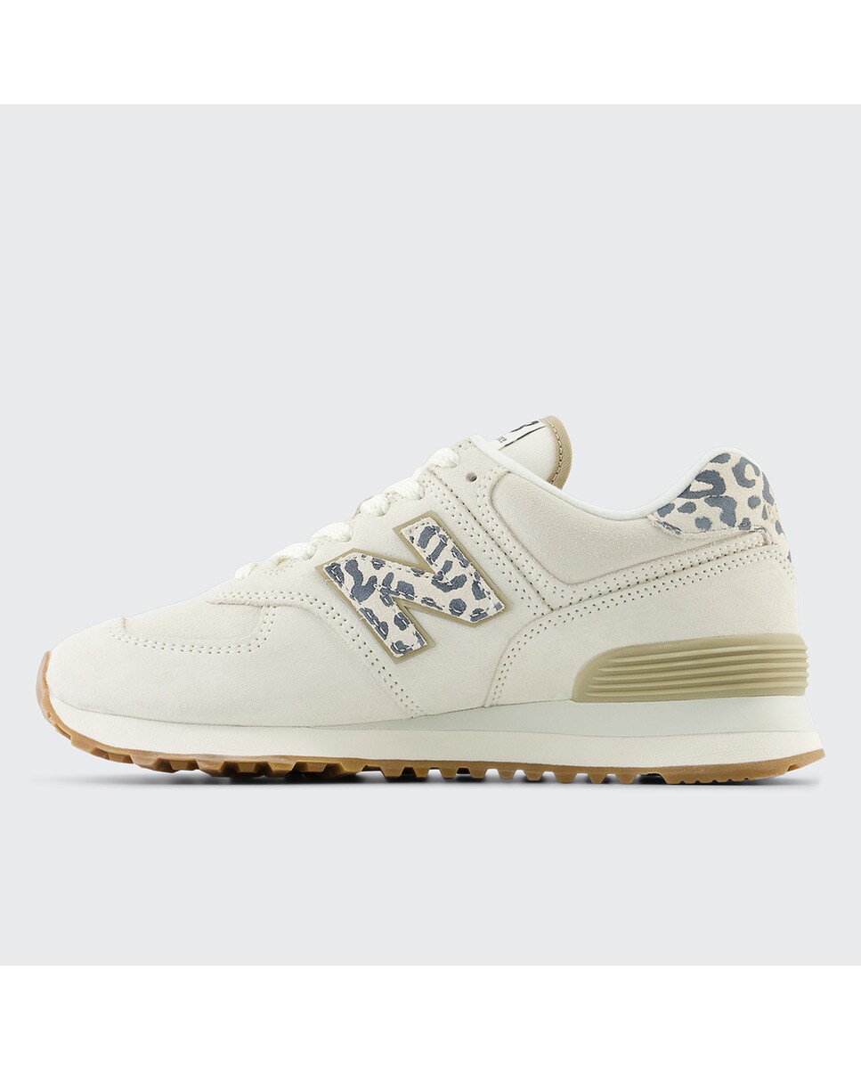 Sapatilhas casual de mulher 574 New Balance Branco / Estampado-4