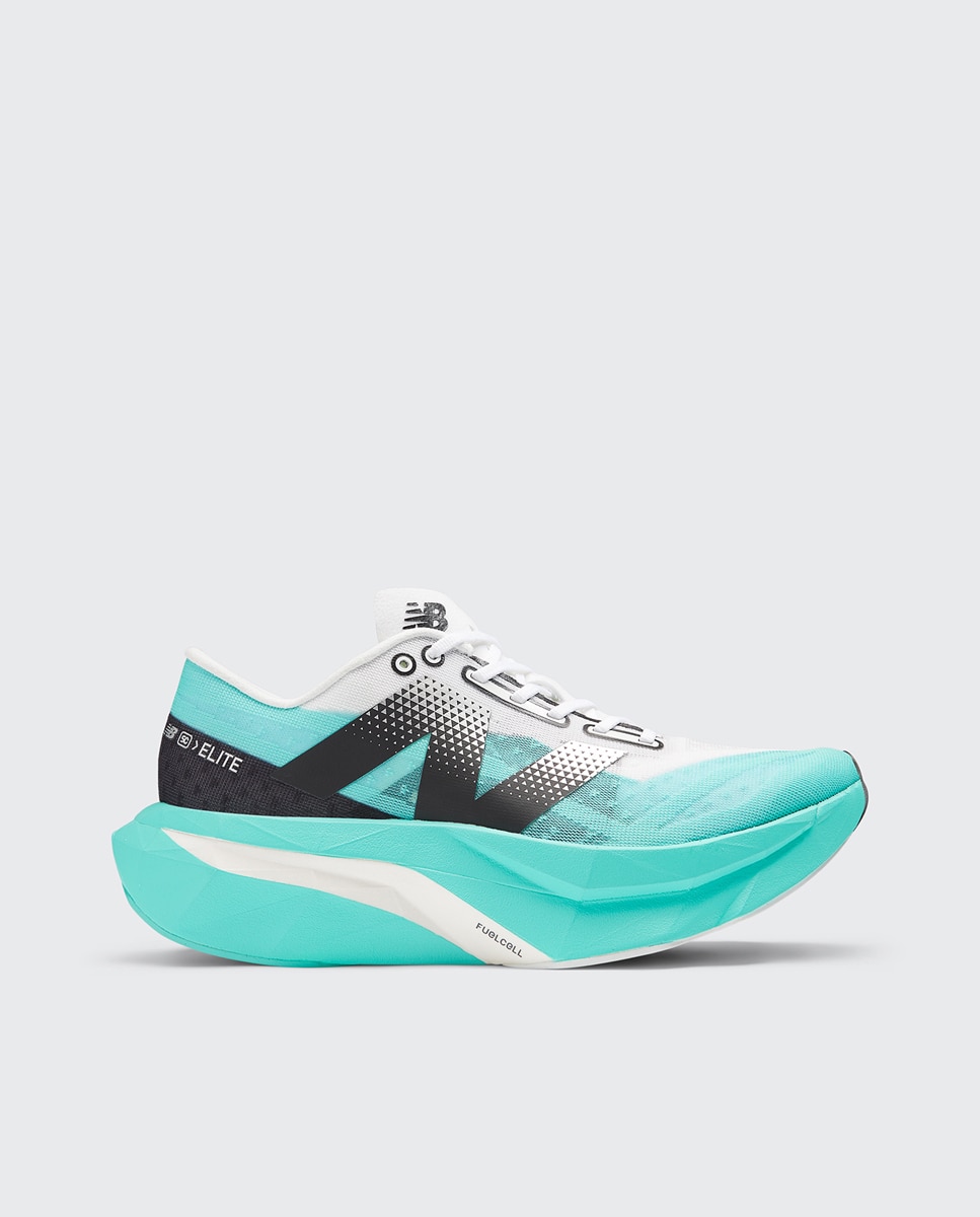 Sapatilhas de Running de Mulher FuelCell SC Elite v4 Branco / Azul Celeste-1