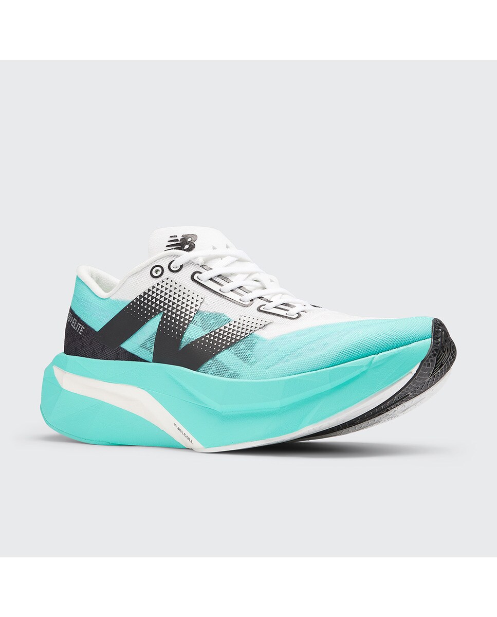 Sapatilhas de Running de Mulher FuelCell SC Elite v4 Branco / Azul Celeste-2