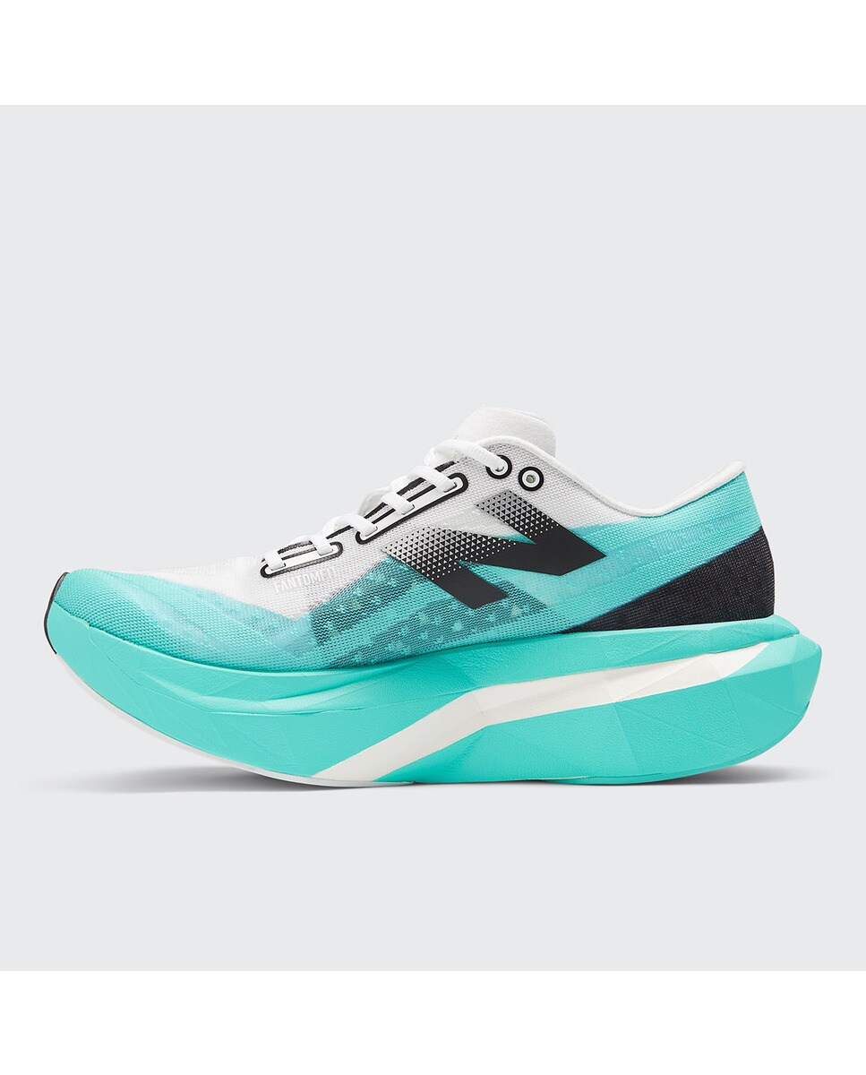 Sapatilhas de Running de Mulher FuelCell SC Elite v4 Branco / Azul Celeste-4