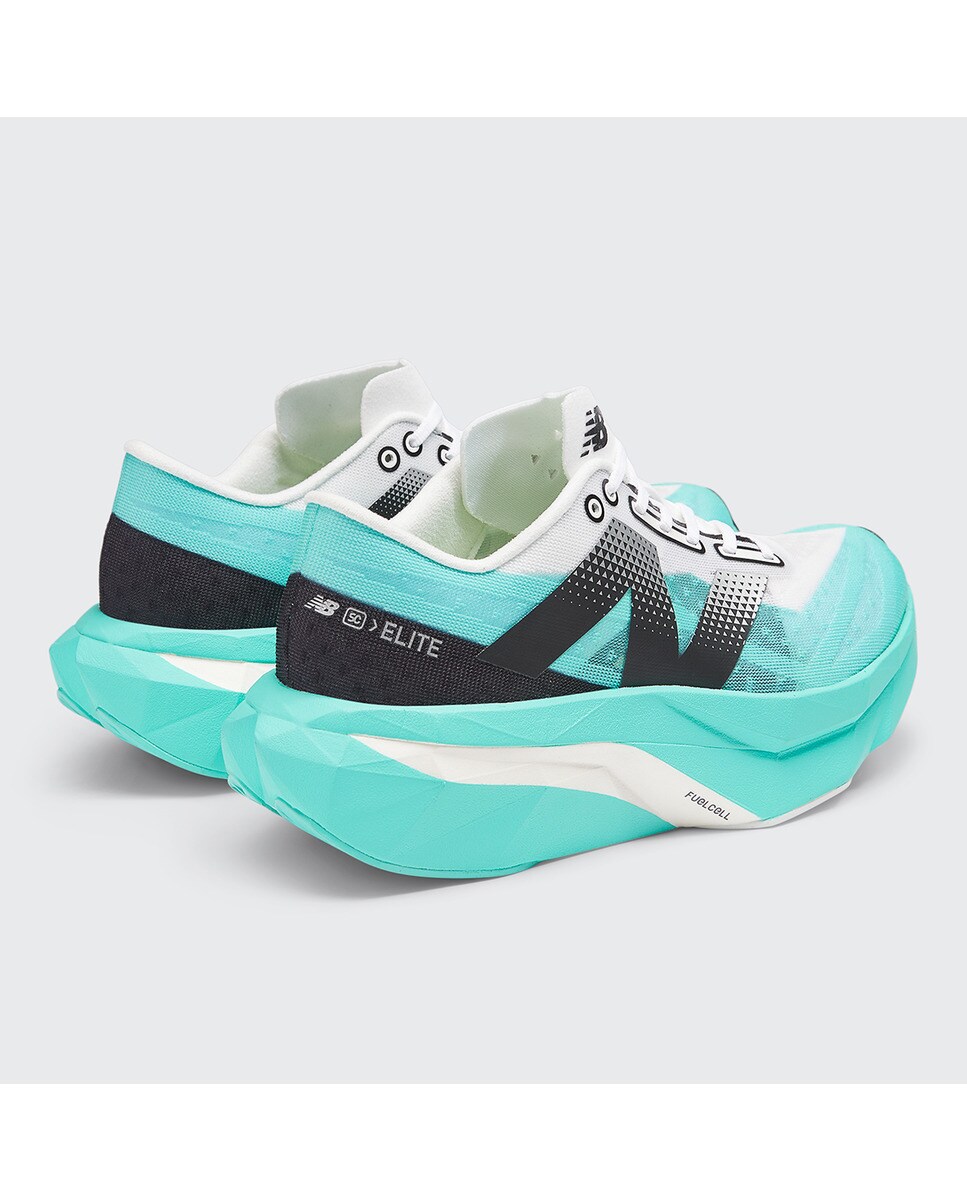 Sapatilhas de Running de Mulher FuelCell SC Elite v4 Branco / Azul Celeste-7