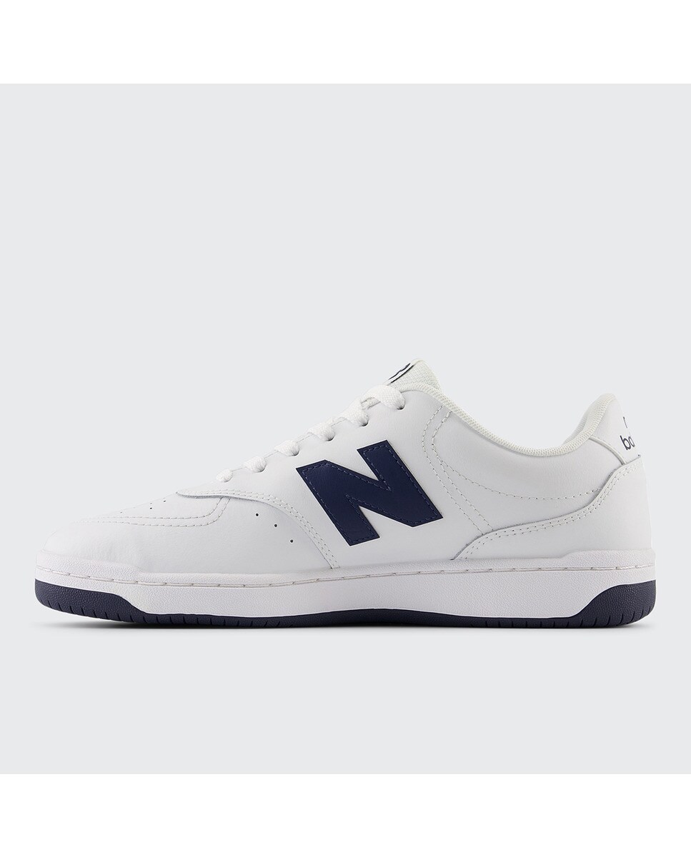 Sapatilhas Casual Unissexo BB80 Branco / Azul-marinho-4