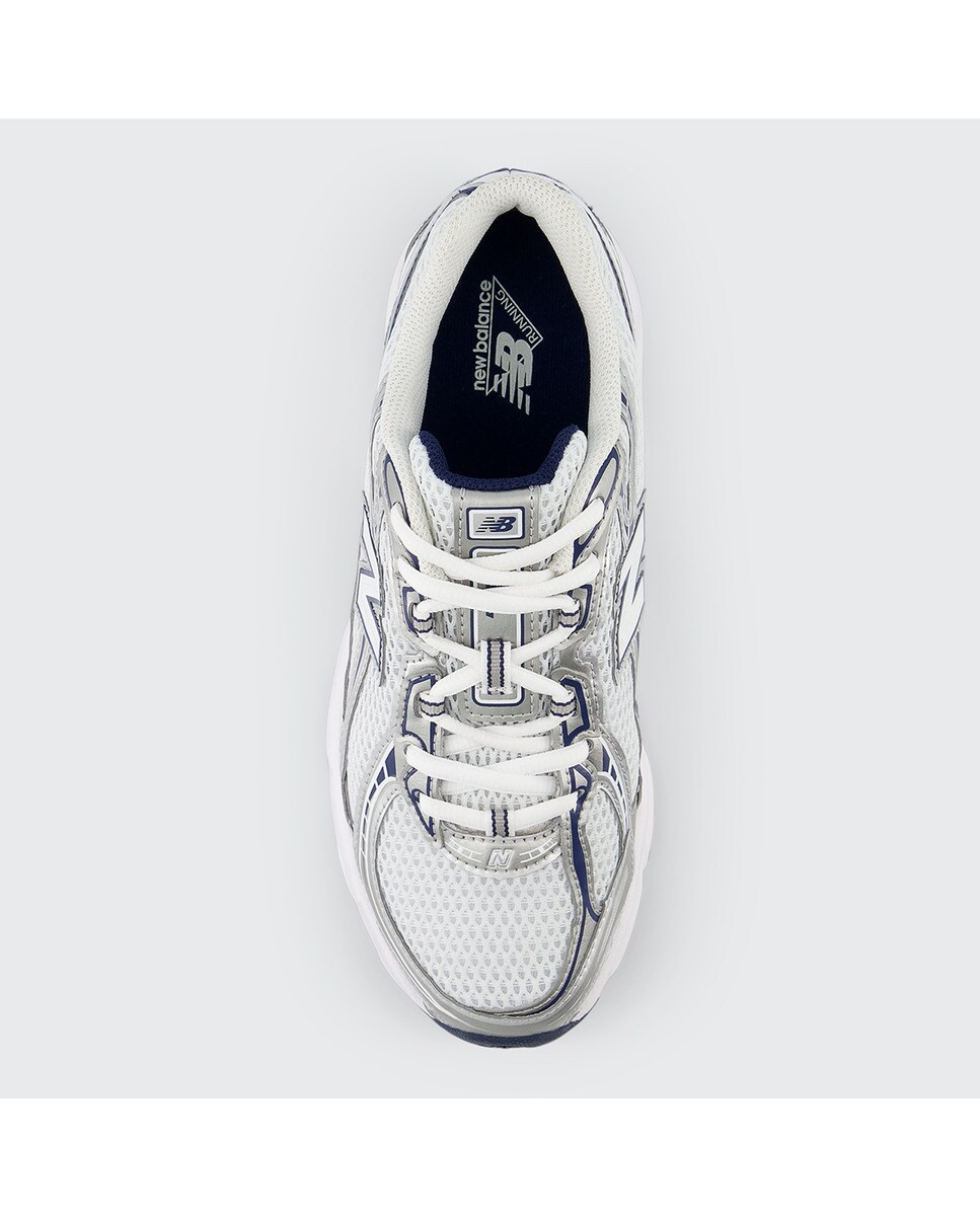 Sapatilhas Casual 740 Retro 2000 Metalizadas Branco / Azul-marinho-3