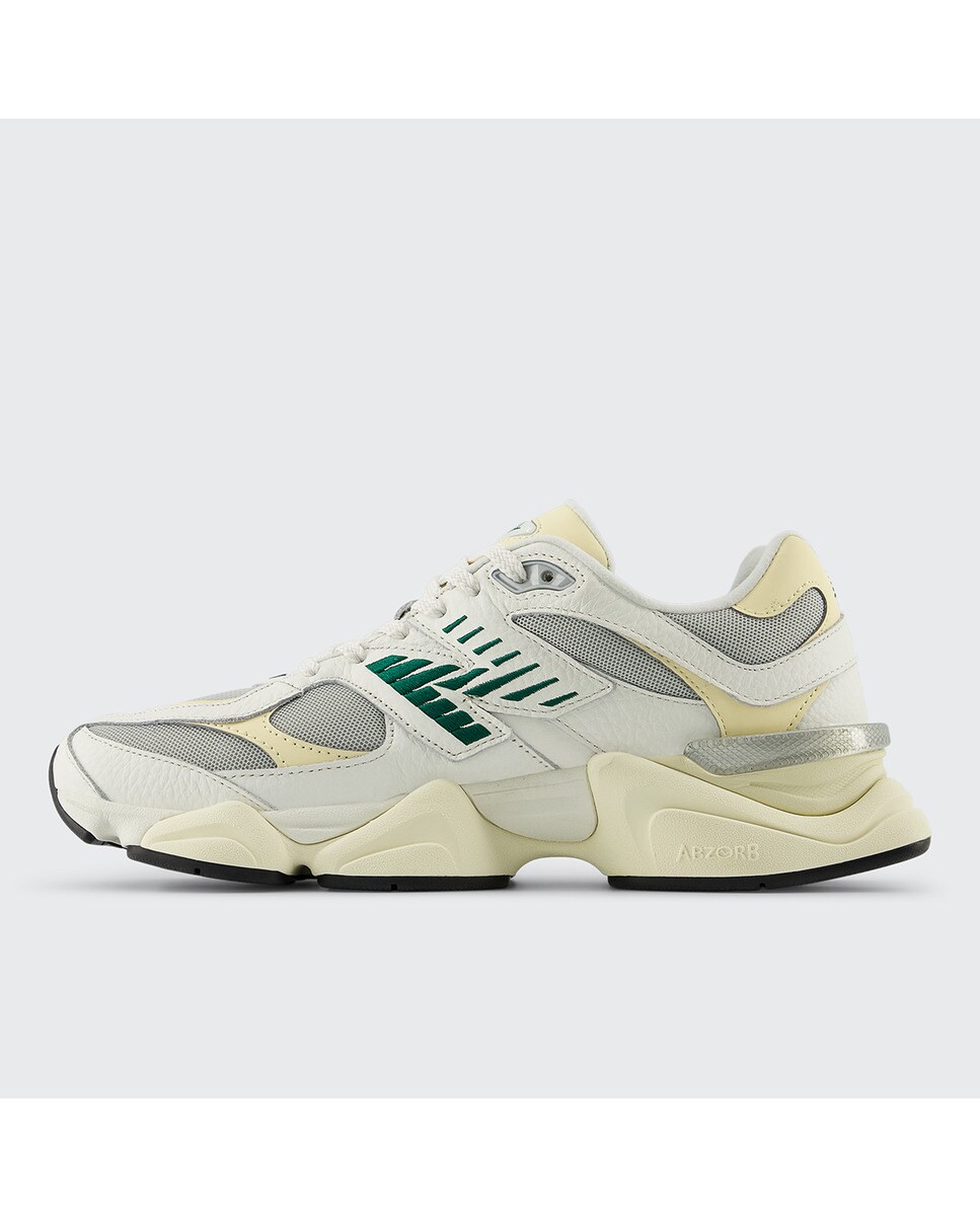 Sapatilhas Casual Unissexo 9060 Branco / Verde-4