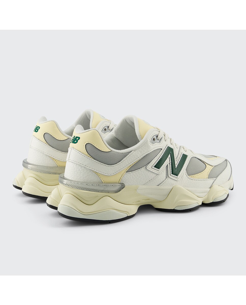 Sapatilhas Casual Unissexo 9060 Branco / Verde-5