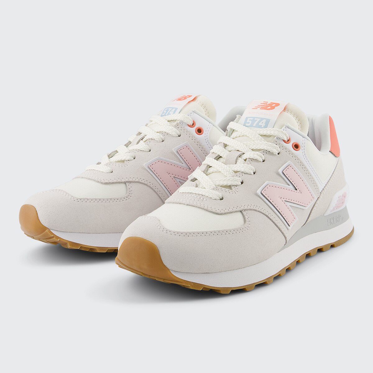Sapatilhas Casual de Mulher WL574IPK Branco / Rosa-2