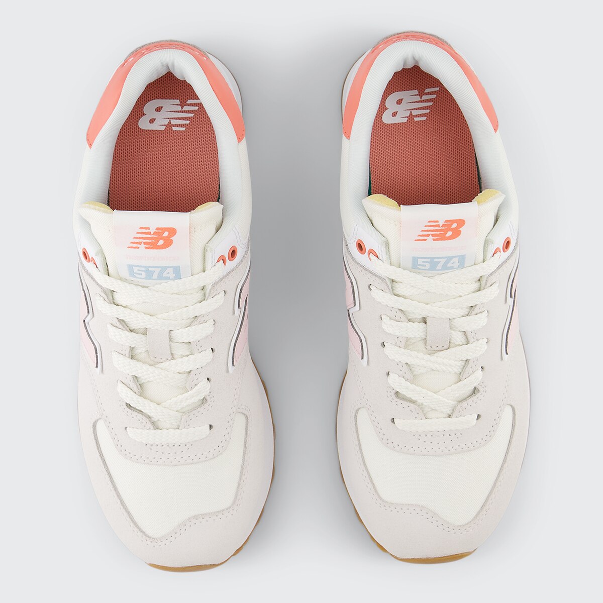 Sapatilhas Casual de Mulher WL574IPK Branco / Rosa-3