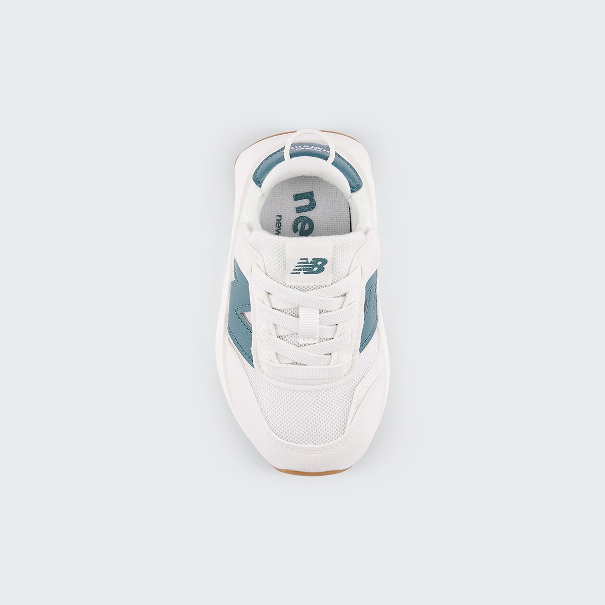 Sapatilhas Casual de Criança 370 NEW-B Hook & Loop Branco / Verde-2