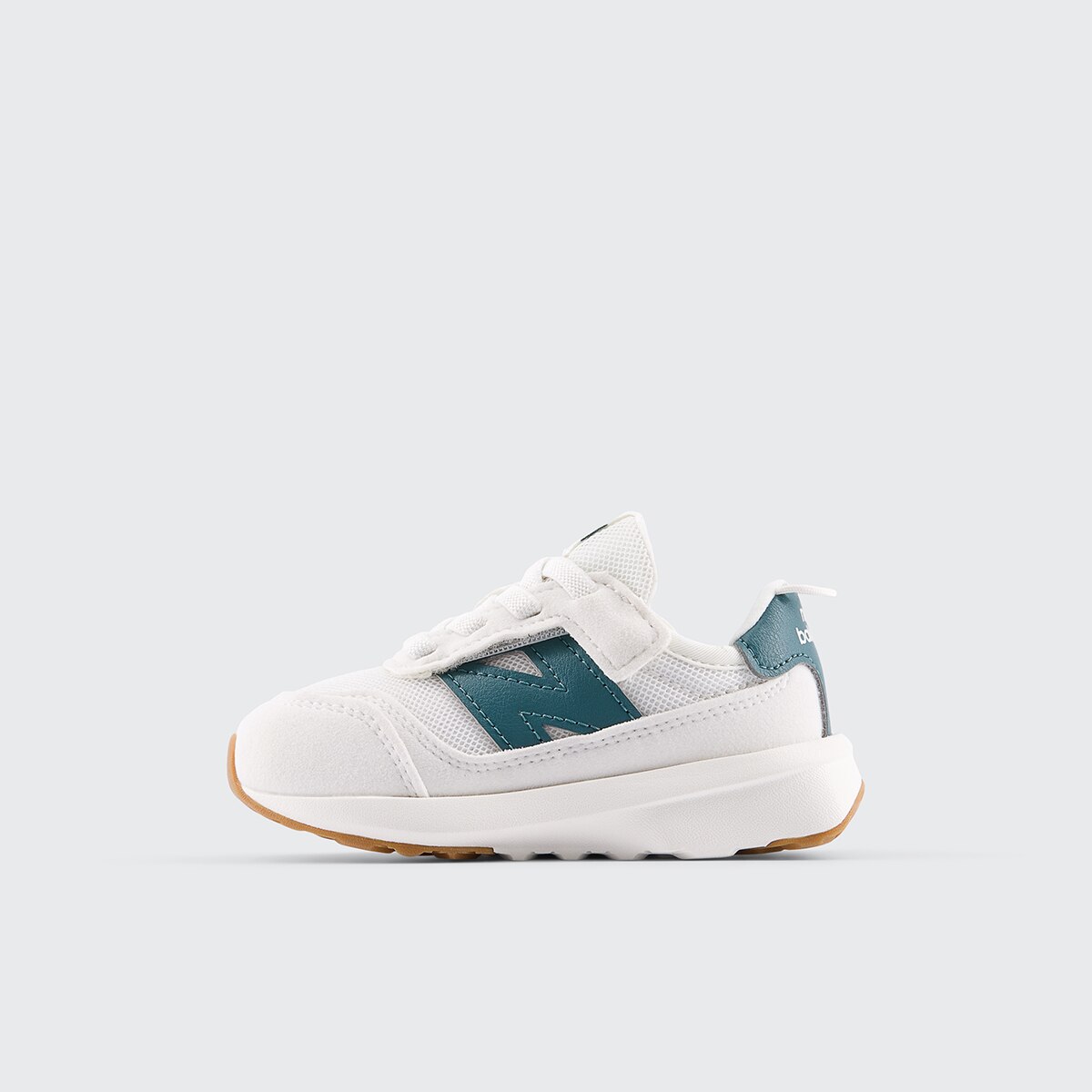 Sapatilhas Casual de Criança 370 NEW-B Hook & Loop Branco / Verde-4