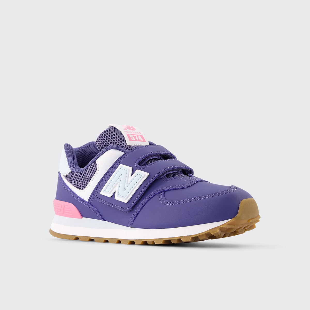 Sapatilhas Casual de Criança 574 Hook & Loop Roxo-2