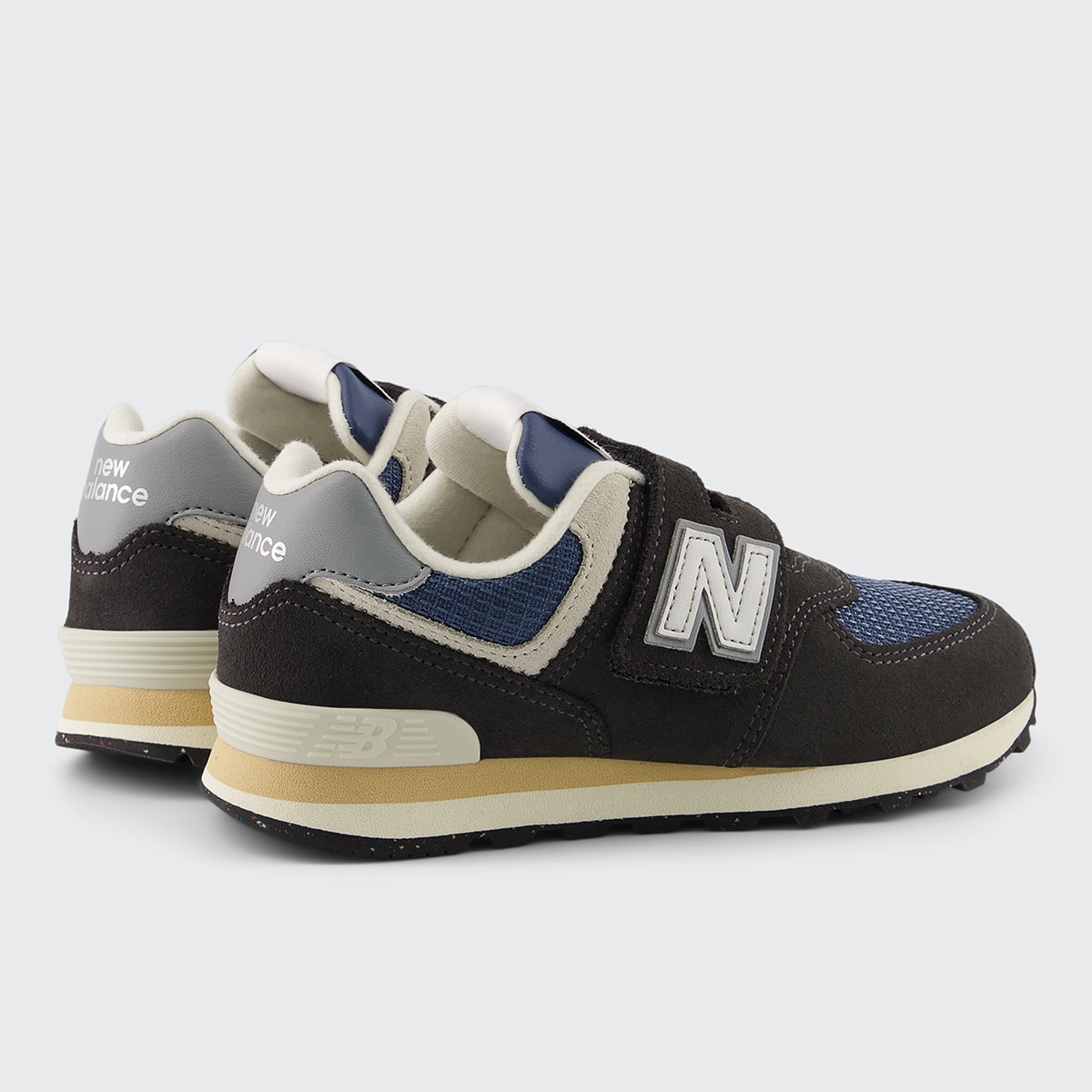 Sapatilhas Casual de Criança 574 Hook & Loop Preto / Azul-5