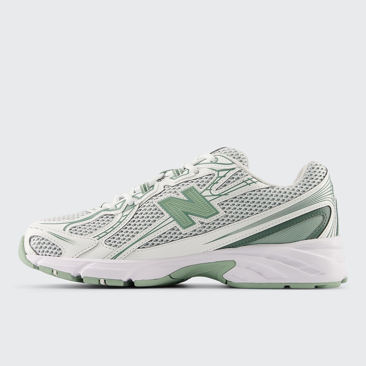 Sapatilhas Casual de Mulher 740 Branco / Verde-4