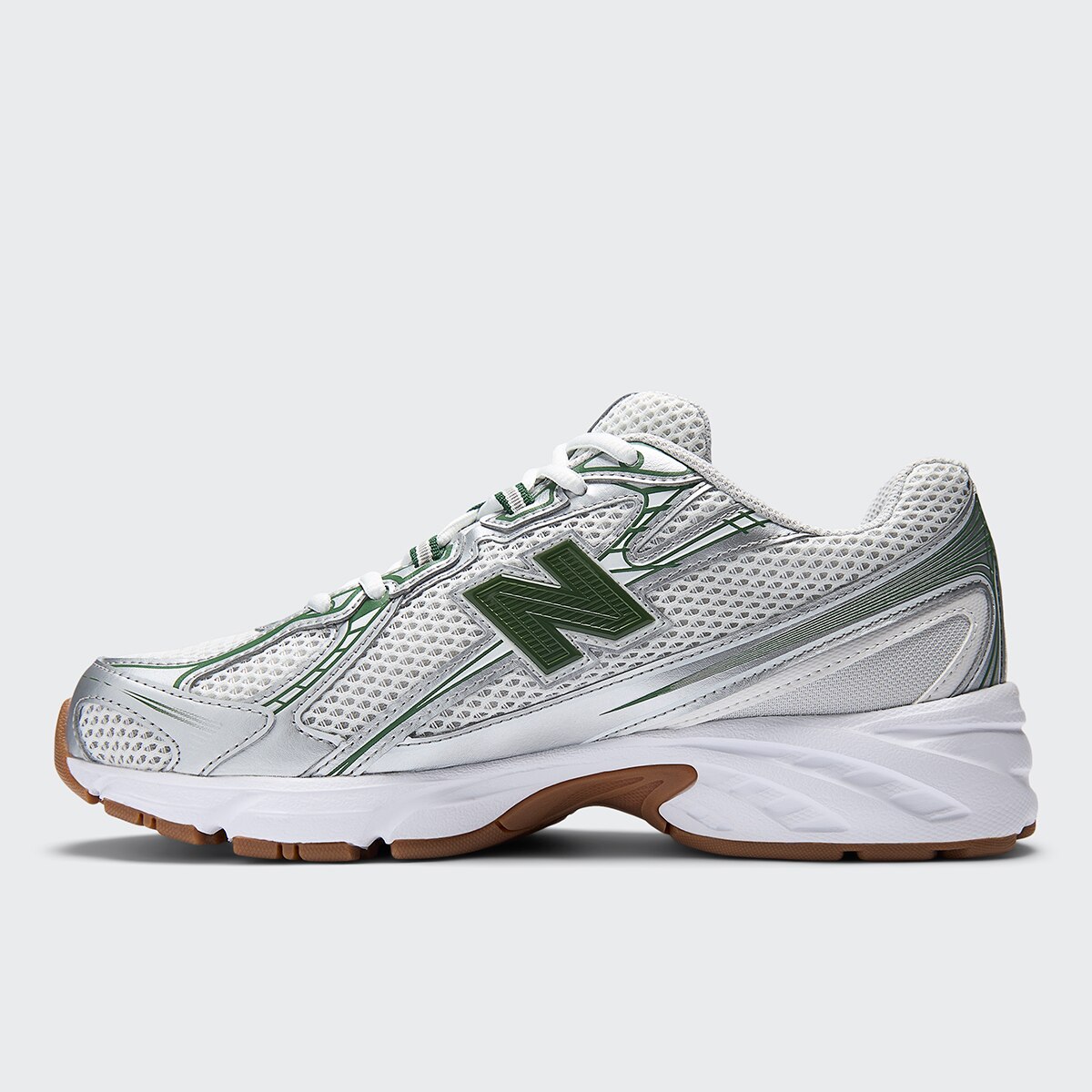 Sapatilhas Casual de Mulher 740 Branco/Prateado-4