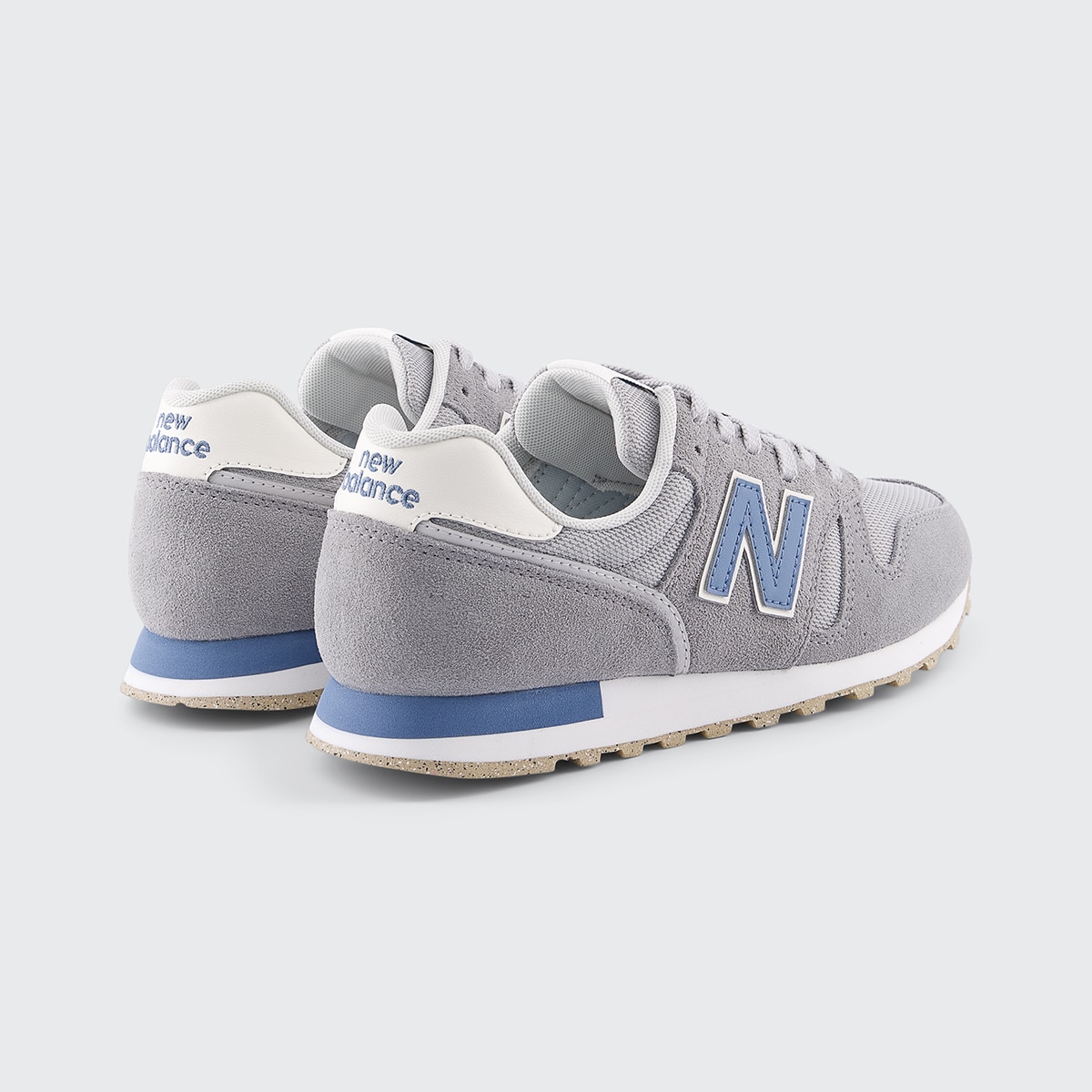 Sapatilhas Casual de Mulher 373 v2 Cinzento / Azul-4