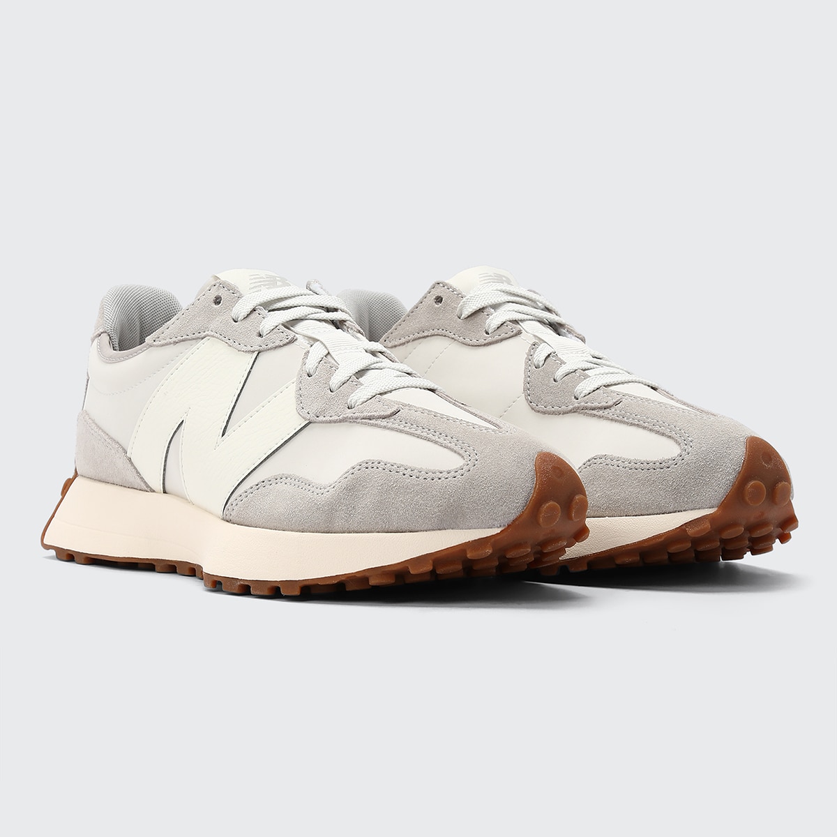 Sapatilhas Casual Unissexo 327 Branco / Cinzento-claro-2