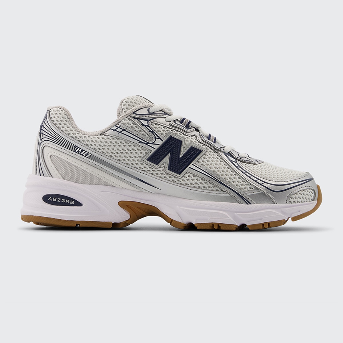 Sapatilhas Casual Unissexo 740 Branco/Prateado-1