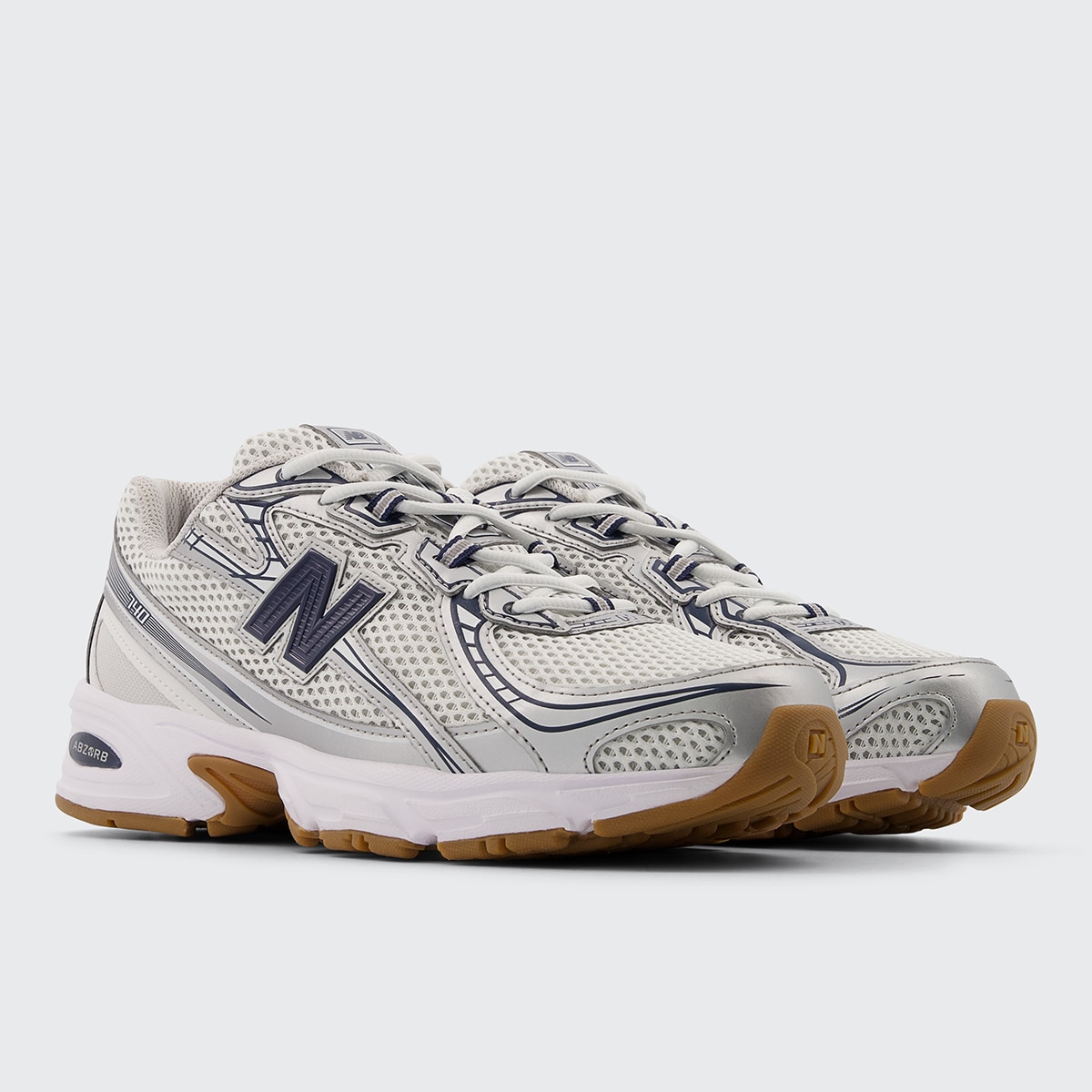 Sapatilhas Casual Unissexo 740 Branco/Prateado-2