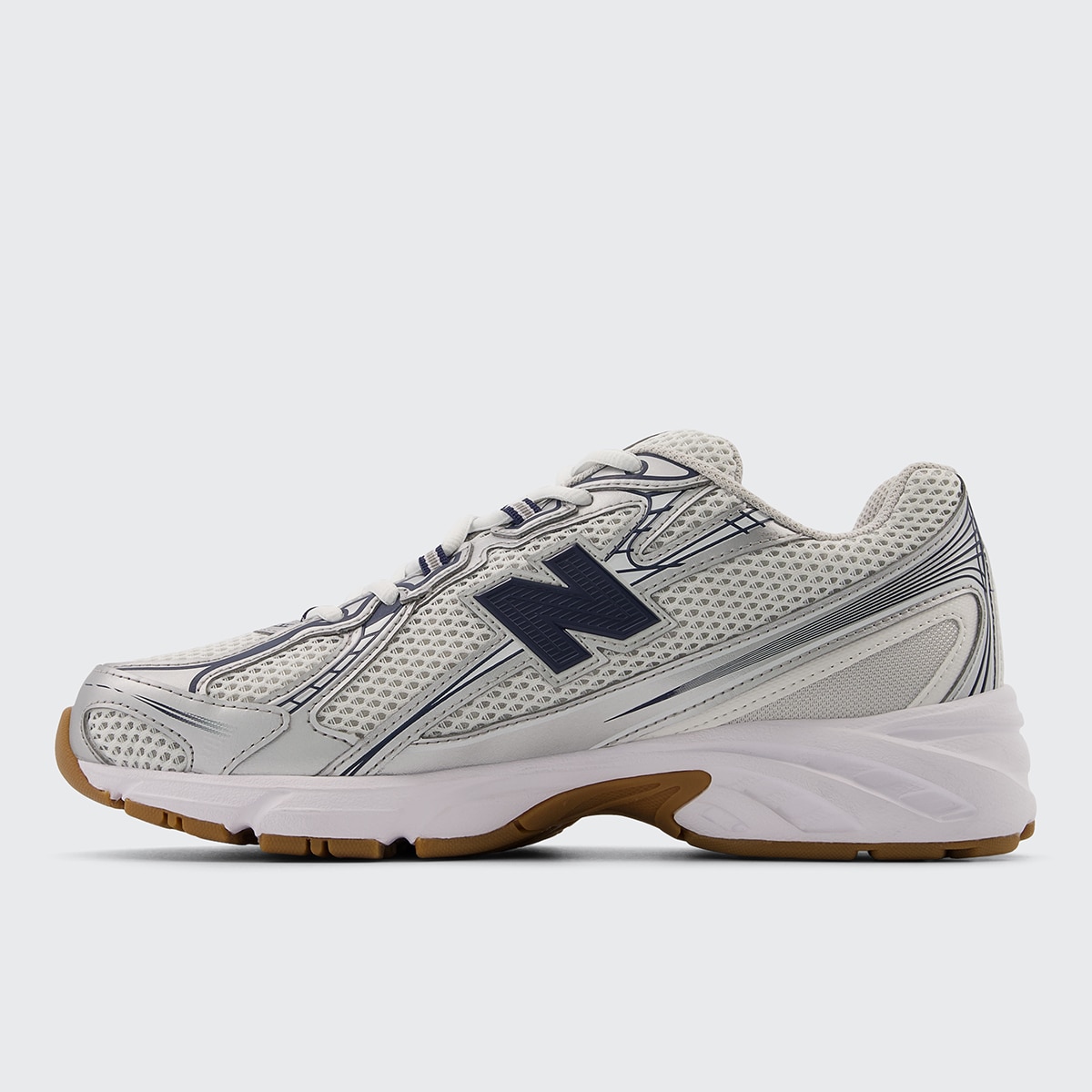 Sapatilhas Casual Unissexo 740 Branco/Prateado-4