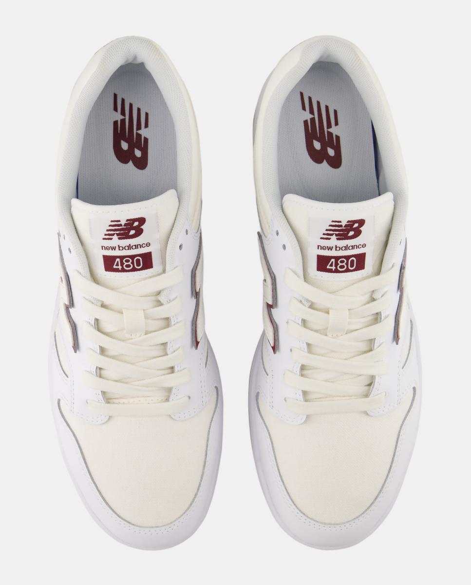 Sapatilhas Casual Unissexo 480 Branco / Vermelho-3