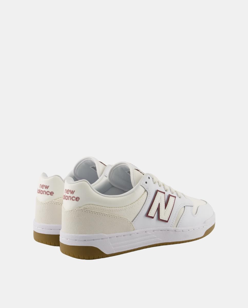 Sapatilhas Casual Unissexo 480 Branco / Vermelho-7