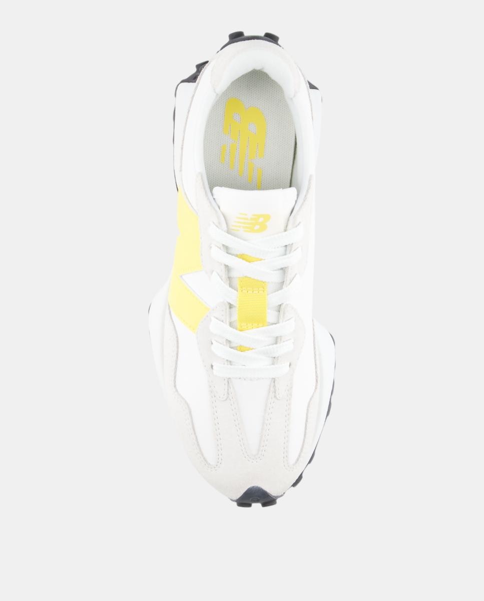 Sapatilhas Casual de mulher 327 New Balance Branco/Amarelo-3