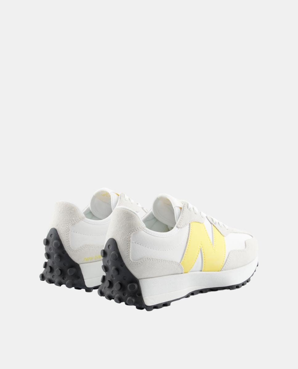 Sapatilhas Casual de mulher 327 New Balance Branco/Amarelo-6