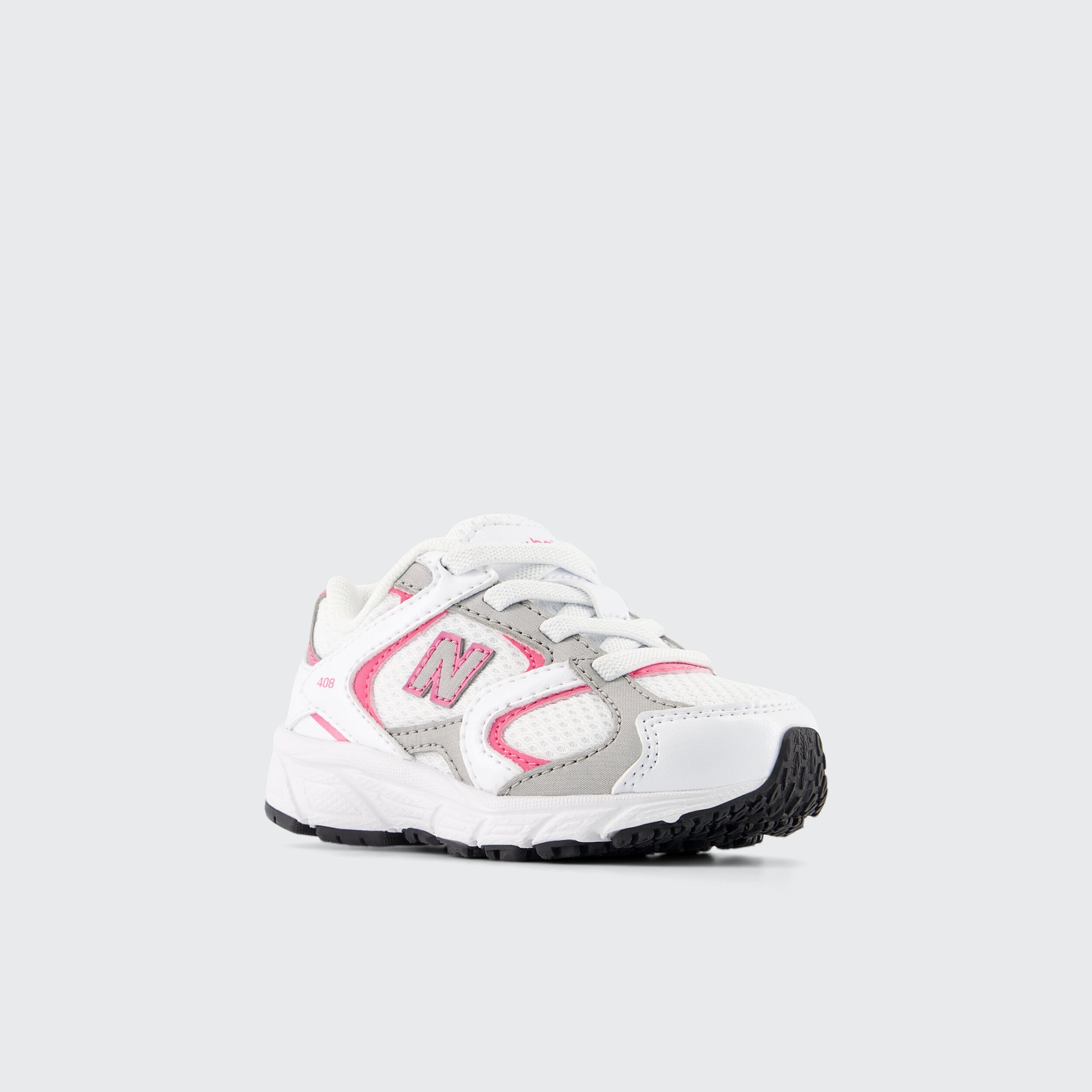 Sapatilhas Casual de Bebé 408 Bungee Lace Branco / Rosa-4