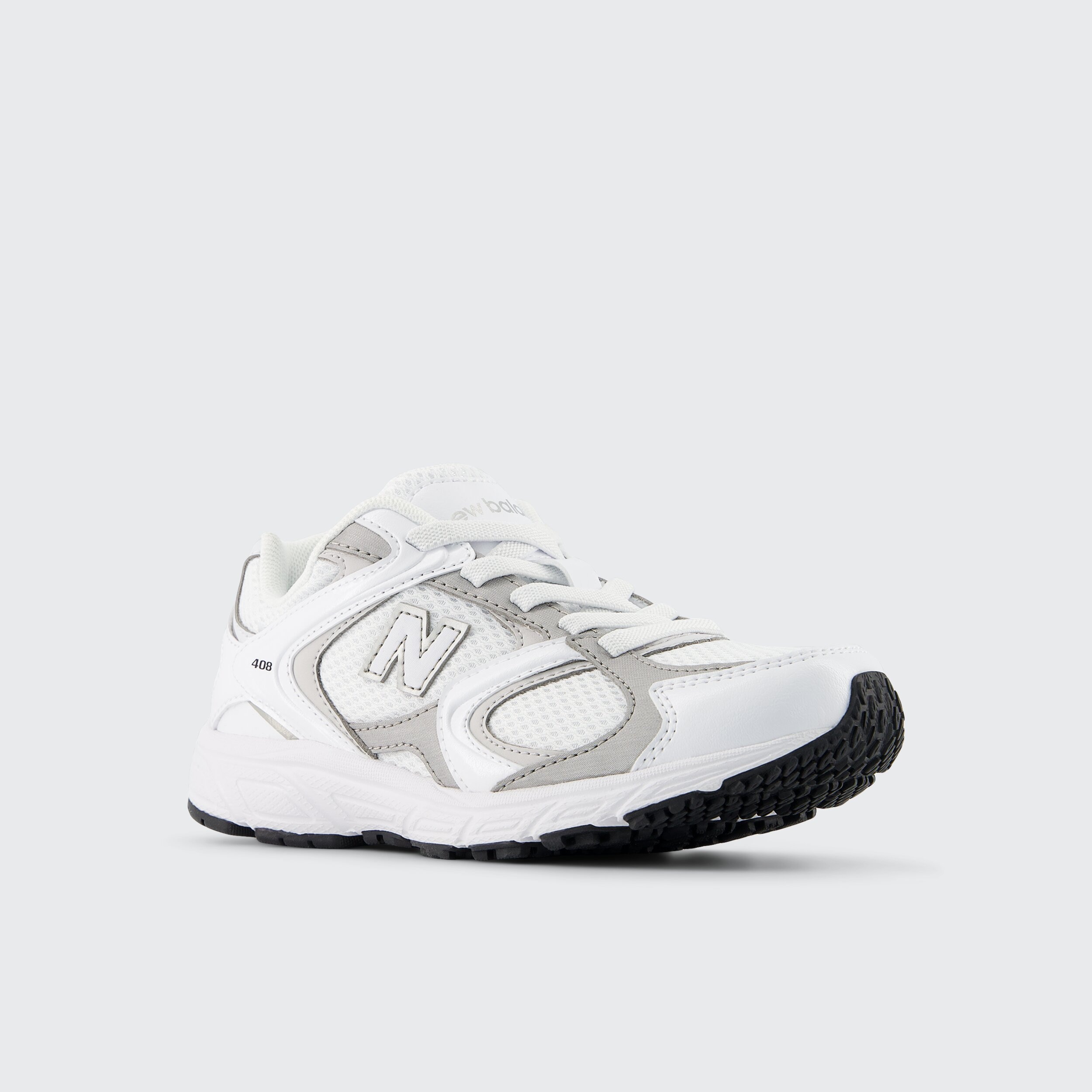 Sapatilhas Casual de Criança 408 Bungee Lace Branco / Cinzento-4