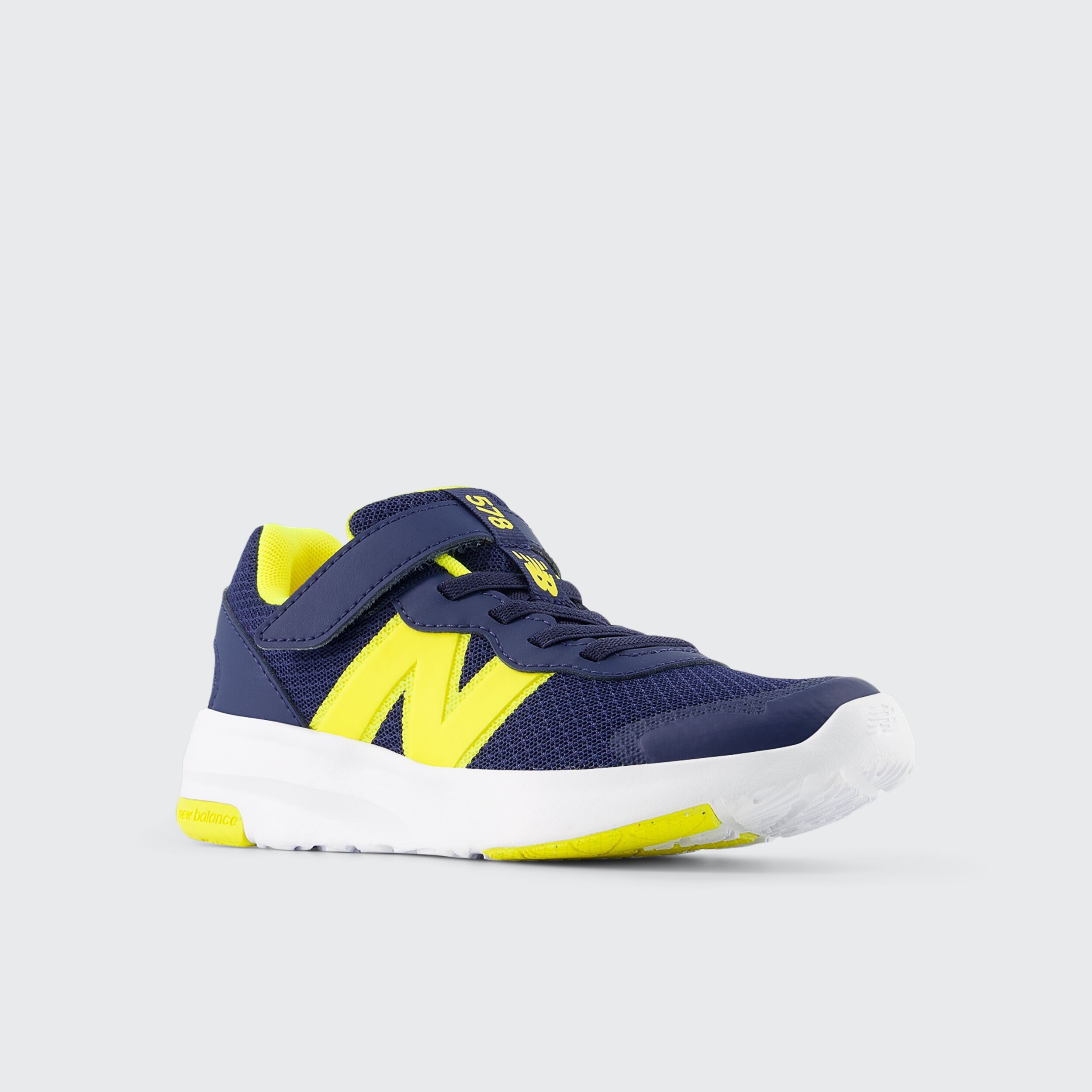 Sapatilhas de Running de Meninos FreshFoam 578 Bungee Lace with Top Strap New Balance Azul-marinho / Amarelo-4