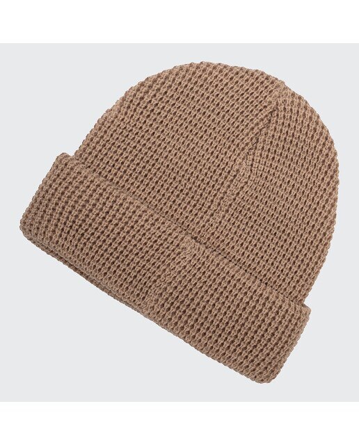 Gorro de Malha Unissexo Waffle Knit Cuffed Knit Verde-2