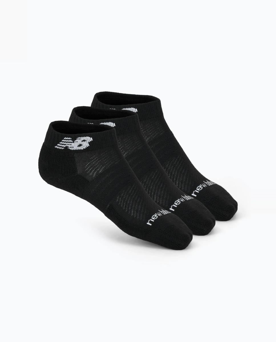 Meias Baixas Essentials - Pack 3 Pares Preto-1