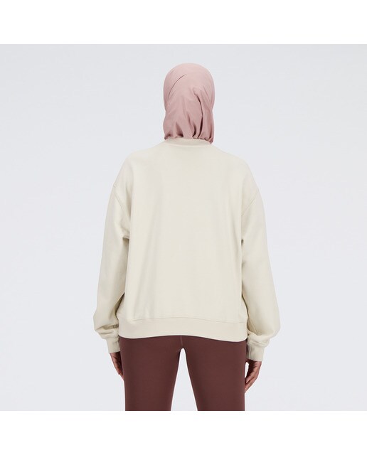 Sweatshirt de Mulher NB Athletics French Terry Crew Pedra-2