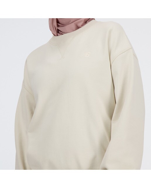 Sweatshirt de Mulher NB Athletics French Terry Crew Pedra-4