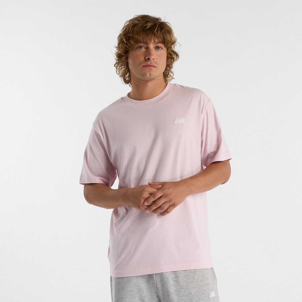 T-shirt de Homem MT41509RSG Rosa-claro-1