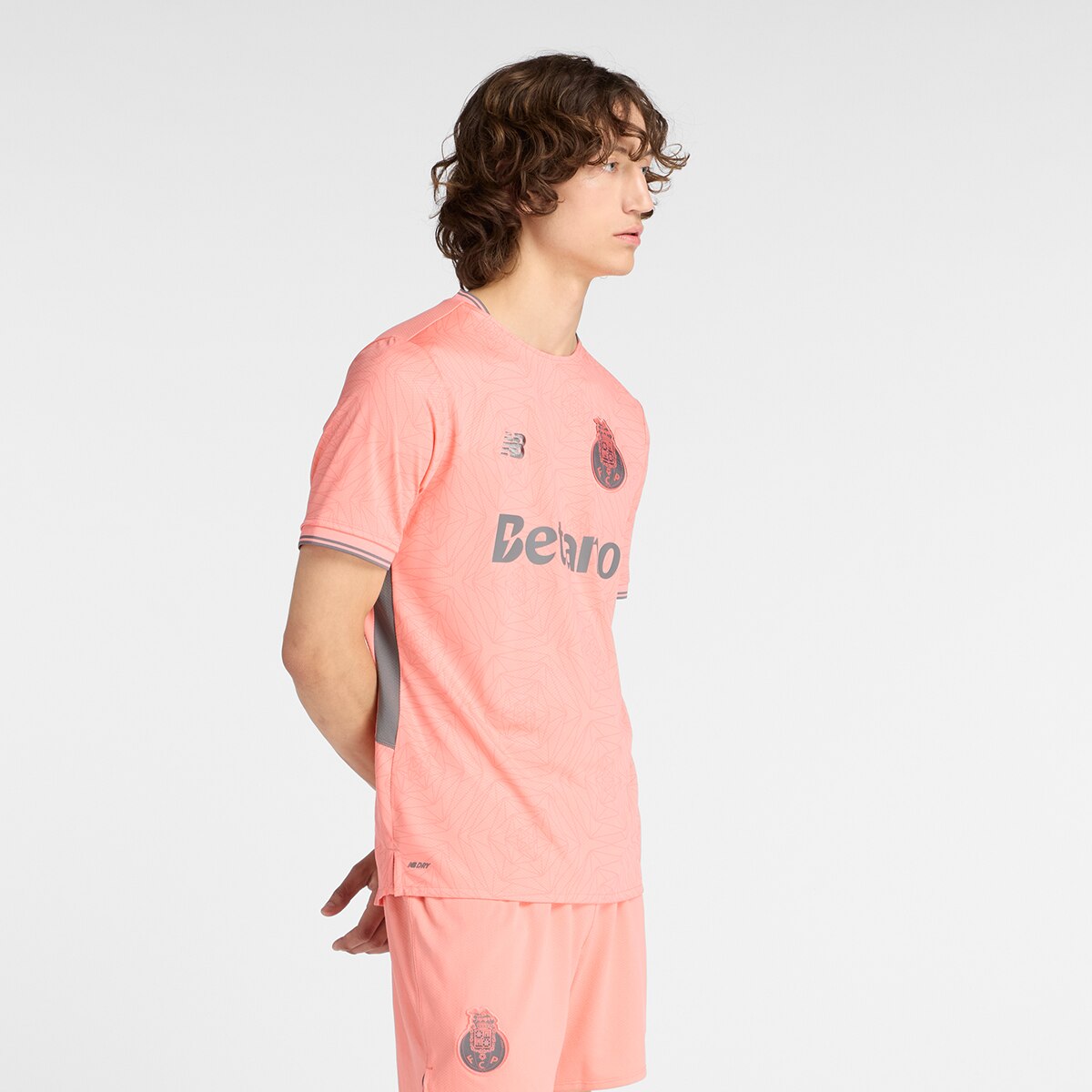T-shirt de Homem 2.º Equipamento FC Porto 2025/2026 Réplica Rosa-3