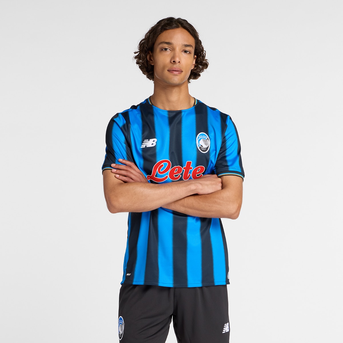 T-shirt de Homem 1.º Equipamento Atalanta BC 2025/2026 Réplica Azul / Preto-1