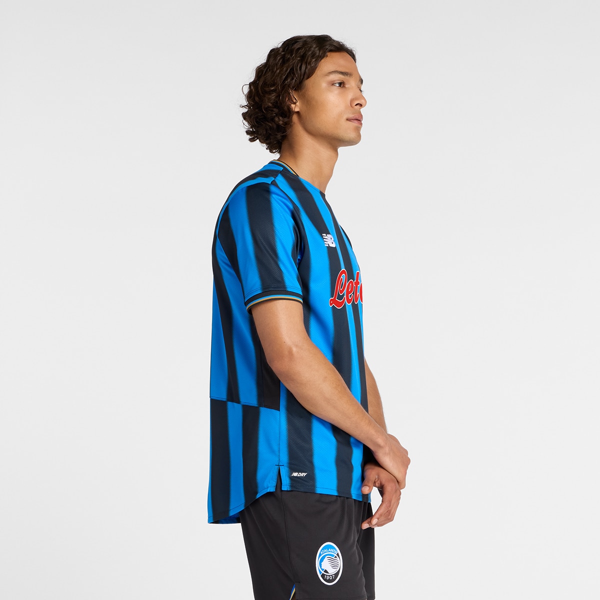 T-shirt de Homem 1.º Equipamento Atalanta BC 2025/2026 Réplica Azul / Preto-3