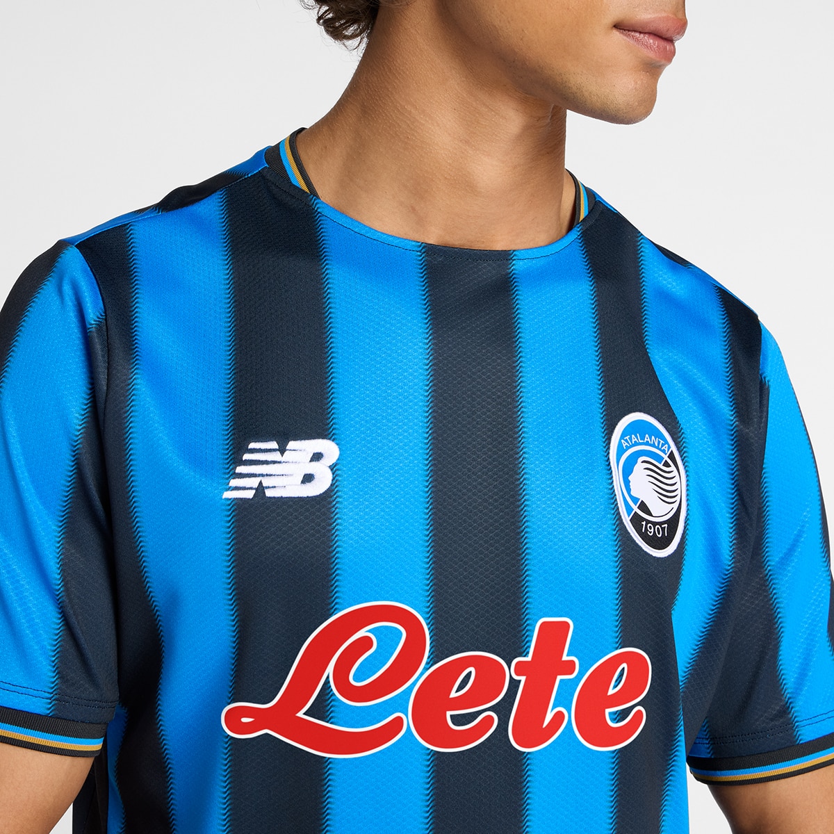 T-shirt de Homem 1.º Equipamento Atalanta BC 2025/2026 Réplica Azul / Preto-4