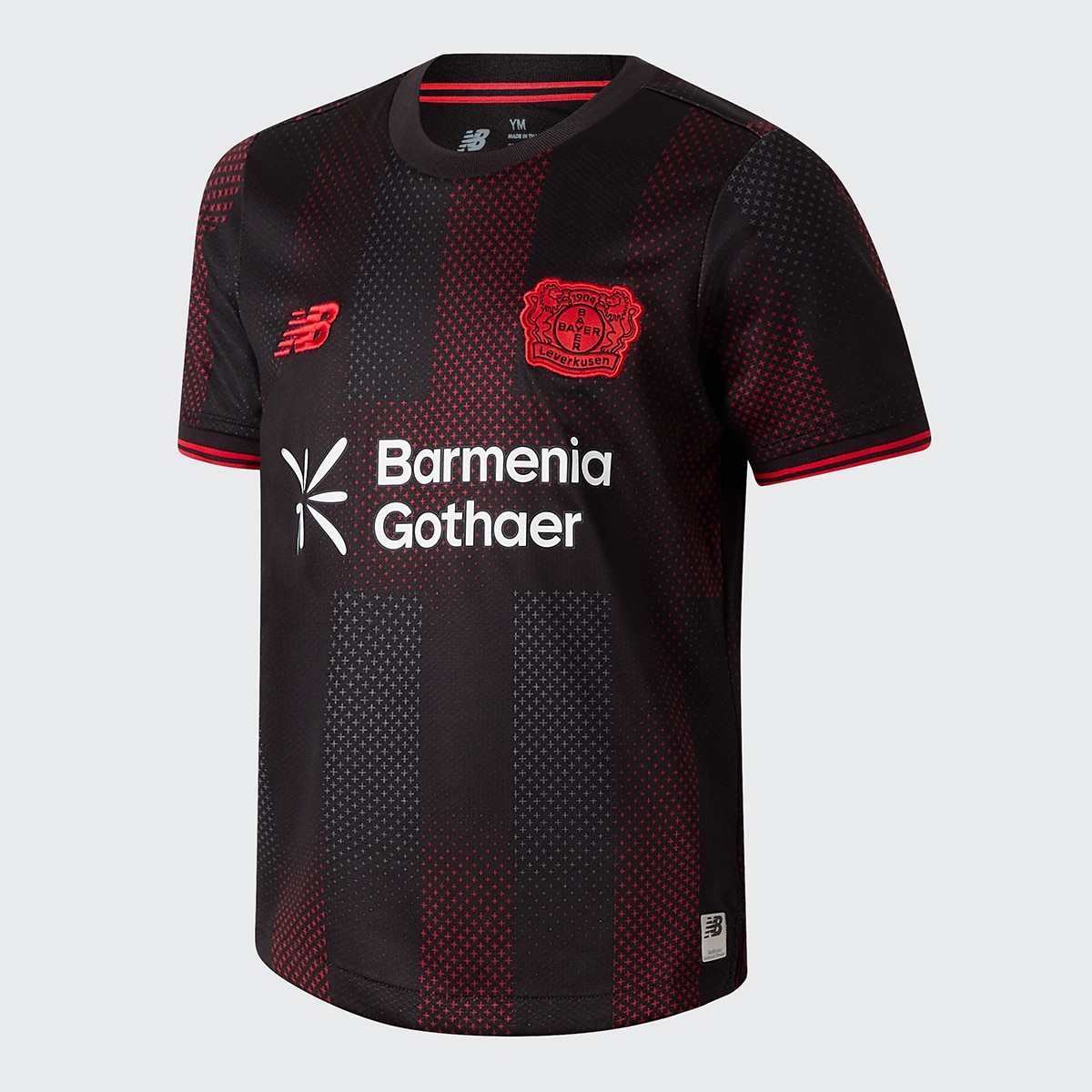 T-shirt de Menino 1.º Equipamento Bayer 04 2025/2026 Réplica Vermelho-3