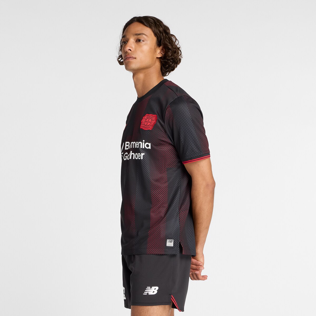 T-shirt de Homem 1.º Equipamento Bayer 04 2025/2026 Réplica Vermelho-3
