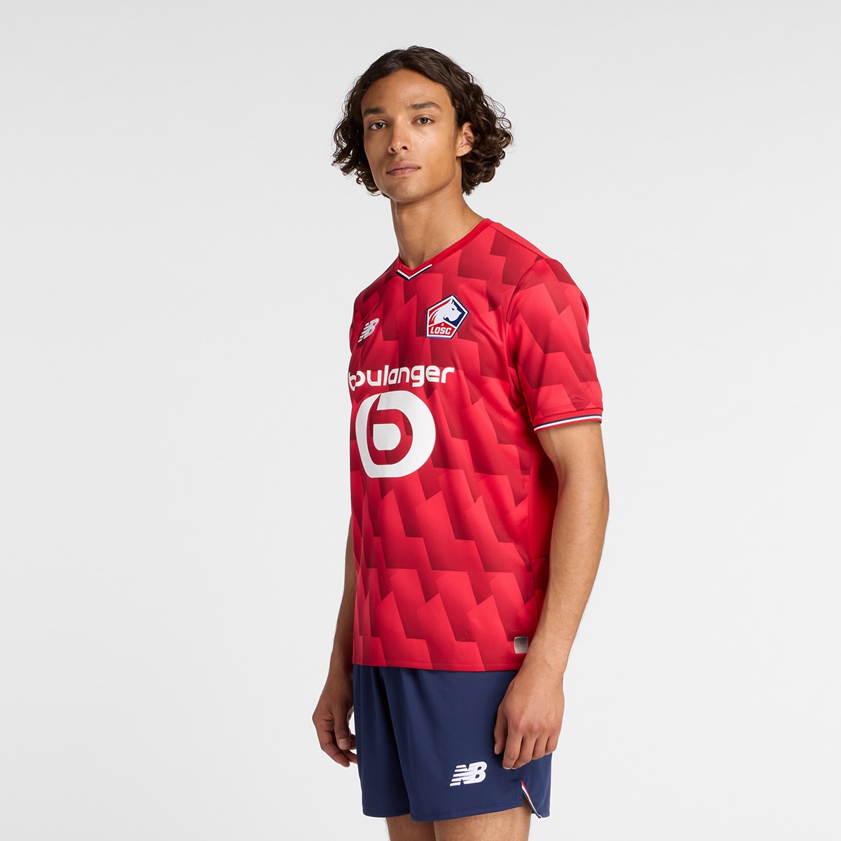 T-shirt de Homem 1.º Equipamento LOSC 2025/2026 Réplica Vermelho-3