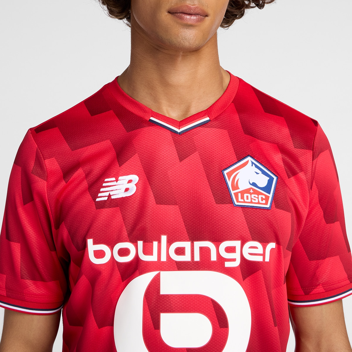 T-shirt de Homem 1.º Equipamento LOSC 2025/2026 Réplica Vermelho-7