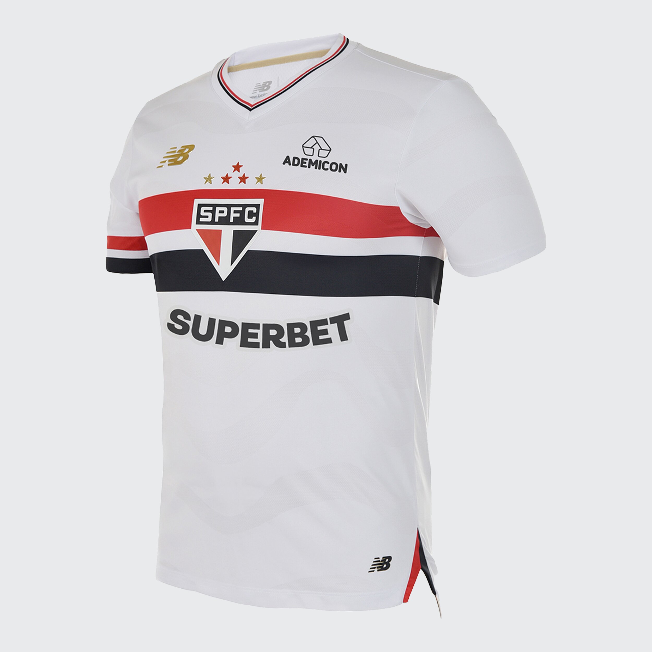T-shirt de Homem 1.º Equipamento SPFC 2025/2026 Réplica Branco-3